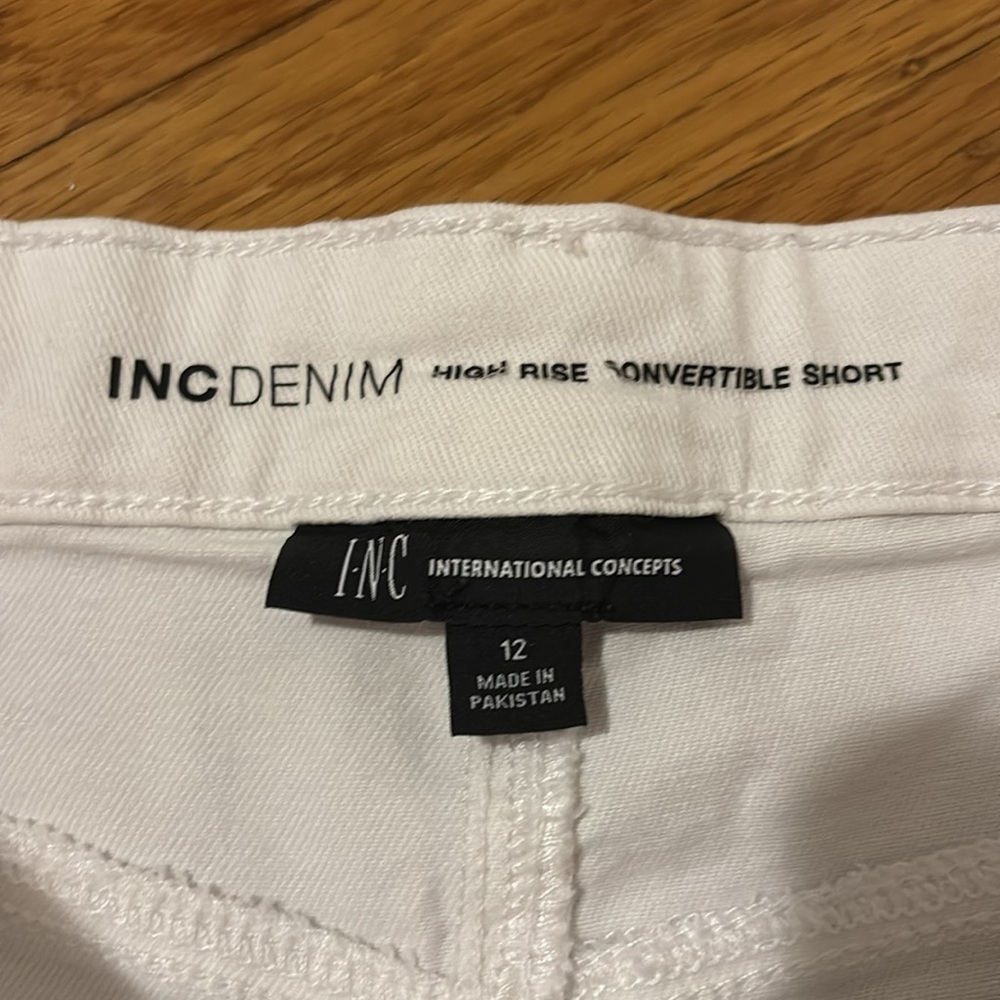 INC Women's White Shorts - Picture 2 of 3